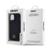 DKNY PU Leather Stack Logo Magsafe tok, iPhone 15 - fekete