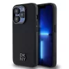 DKNY PU Leather Stack Logo Magsafe tok, iPhone 15 Pro - fekete