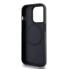 DKNY PU Leather Stack Logo Magsafe tok, iPhone 15 Pro - fekete