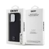 DKNY PU Leather Stack Logo Magsafe tok, iPhone 15 Pro - fekete