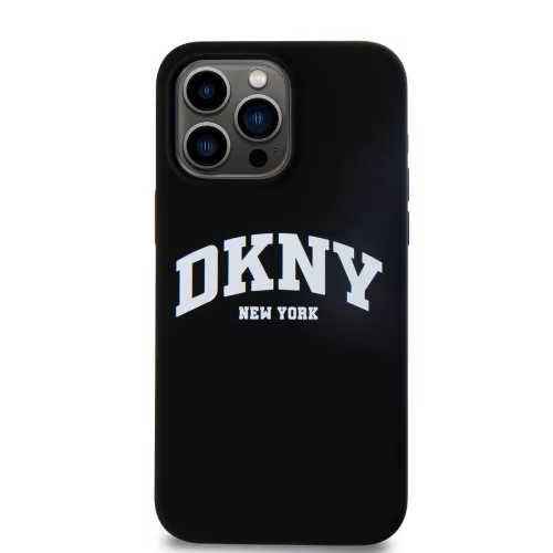 DKNY Liquid Silicone Arch Logo MagSafe tok, iPhone 12 / 12 Pro - fekete