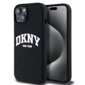   DKNY Liquid Silicone Arch Logo MagSafe tok, iPhone 14 - fekete