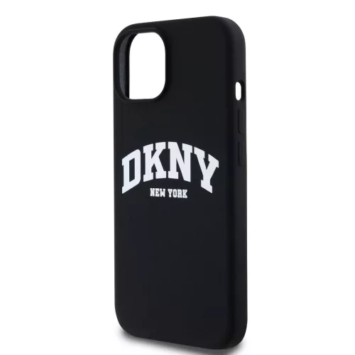 DKNY Liquid Silicone Arch Logo MagSafe tok, iPhone 14 - fekete