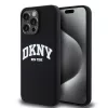 DKNY Liquid Silicone Arch Logo MagSafe tok, iPhone 14 Pro - fekete