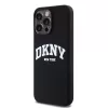 DKNY Liquid Silicone Arch Logo MagSafe tok, iPhone 14 Pro - fekete