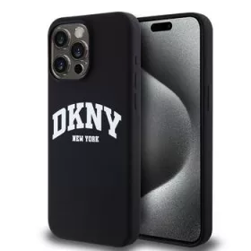   DKNY Liquid Silicone Arch Logo MagSafe tok, iPhone 14 Pro Max - fekete