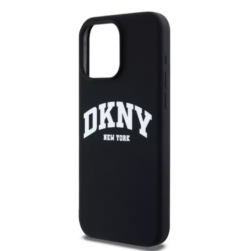 DKNY Liquid Silicone Arch Logo MagSafe tok, iPhone 14 Pro Max - fekete