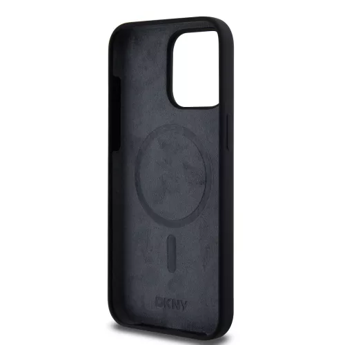 DKNY Liquid Silicone Arch Logo MagSafe tok, iPhone 14 Pro Max - fekete