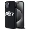 DKNY Liquid Silicone Arch Logo MagSafe tok, iPhone 15 - fekete