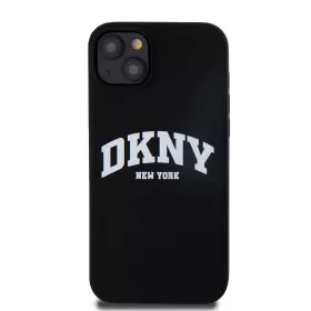  DKNY Liquid Silicone Arch Logo MagSafe tok, iPhone 15 Plus - fekete