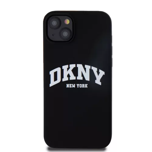 DKNY Liquid Silicone Arch Logo MagSafe tok, iPhone 15 Plus - fekete