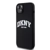 DKNY Liquid Silicone Arch Logo MagSafe tok, iPhone 15 Plus - fekete