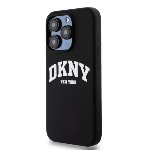 DKNY Liquid Silicone Arch Logo MagSafe tok, iPhone 15 Pro - fekete