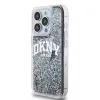 DKNY Liquid Glitter Arch Logo tok, iPhone 15 Pro - fekete