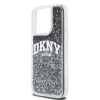 DKNY Liquid Glitter Arch Logo tok, iPhone 15 Pro - fekete