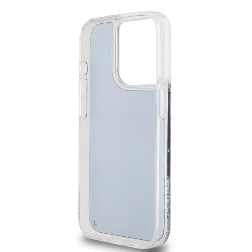 DKNY Liquid Glitter Arch Logo tok, iPhone 15 Pro - fekete