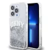 DKNY Liquid Glitter Arch Logo tok, iPhone 14 Pro - átlátszó