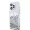 DKNY Liquid Glitter Arch Logo tok, iPhone 14 Pro - átlátszó