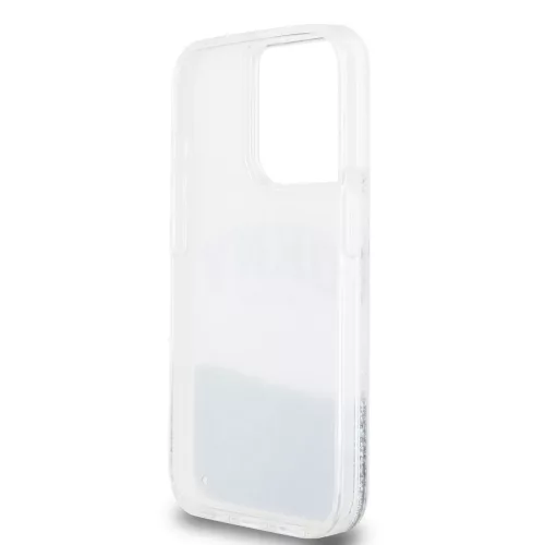 DKNY Liquid Glitter Arch Logo tok, iPhone 14 Pro - átlátszó