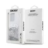 DKNY Liquid Glitter Arch Logo tok, iPhone 14 Pro - átlátszó