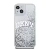 DKNY Liquid Glitter Arch Logo tok, iPhone 15 - átlátszó