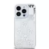 DKNY Liquid Glitter Checkered Pattern tok, iPhone 15 Pro - átlátszó