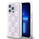 DKNY Liquid Glitter Checkered Pattern tok, iPhone 15 Pro - rózsaszín