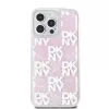 DKNY Liquid Glitter Checkered Pattern tok, iPhone 15 Pro Max - rózsaszín