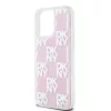DKNY Liquid Glitter Checkered Pattern tok, iPhone 15 Pro Max - rózsaszín