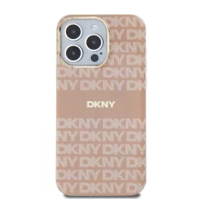   DKNY PC/TPU Repeat Pattern Tonal Stripe Magsafe tok, iPhone 15 Pro Max - rózsaszín