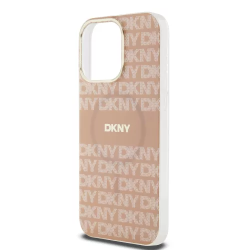 DKNY PC/TPU Repeat Pattern Tonal Stripe Magsafe tok, iPhone 15 Pro Max - rózsaszín