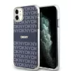 DKNY PC/TPU Repeat Pattern Tonal Stripe Magsafe tok, iPhone 11 - kék