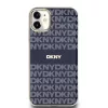 DKNY PC/TPU Repeat Pattern Tonal Stripe Magsafe tok, iPhone 11 - kék