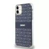 DKNY PC/TPU Repeat Pattern Tonal Stripe Magsafe tok, iPhone 11 - kék