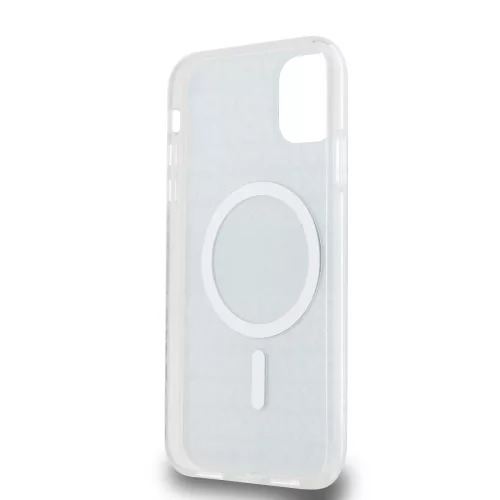 DKNY PC/TPU Repeat Pattern Tonal Stripe Magsafe tok, iPhone 11 - kék