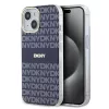 DKNY PC/TPU Repeat Pattern Tonal Stripe Magsafe tok, iPhone 13 - kék