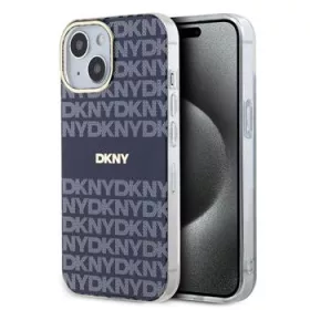   DKNY PC/TPU Repeat Pattern Tonal Stripe Magsafe tok, iPhone 13 - kék