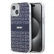 DKNY PC/TPU Repeat Pattern Tonal Stripe Magsafe tok, iPhone 13 - kék