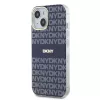 DKNY PC/TPU Repeat Pattern Tonal Stripe Magsafe tok, iPhone 13 - kék