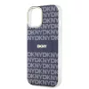 DKNY PC/TPU Repeat Pattern Tonal Stripe Magsafe tok, iPhone 13 - kék