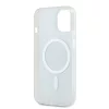 DKNY PC/TPU Repeat Pattern Tonal Stripe Magsafe tok, iPhone 13 - kék