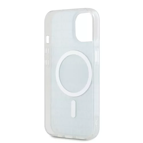 DKNY PC/TPU Repeat Pattern Tonal Stripe Magsafe tok, iPhone 13 - kék