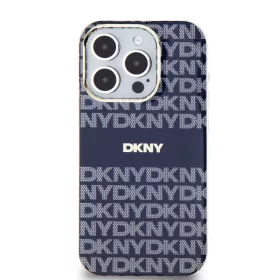   DKNY PC/TPU Repeat Pattern Tonal Stripe Magsafe tok, iPhone 13 Pro - kék