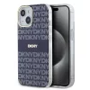 DKNY PC/TPU Repeat Pattern Tonal Stripe Magsafe tok, iPhone 15 - kék
