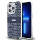 DKNY PC/TPU Repeat Pattern Tonal Stripe Magsafe tok, iPhone 15 Pro - kék