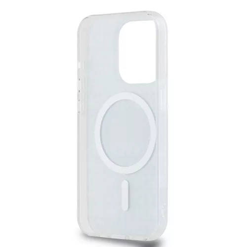 DKNY PC/TPU Repeat Pattern Tonal Stripe Magsafe tok, iPhone 15 Pro Max - kék
