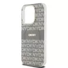 DKNY PC/TPU Repeat Pattern Tonal Stripe Magsafe tok, iPhone 13 Pro - bézs