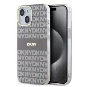   DKNY PC/TPU Repeat Pattern Tonal Stripe Magsafe tok, iPhone 14 - bézs