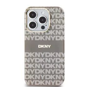   DKNY PC/TPU Repeat Pattern Tonal Stripe Magsafe tok, iPhone 14 Pro Max - bézs