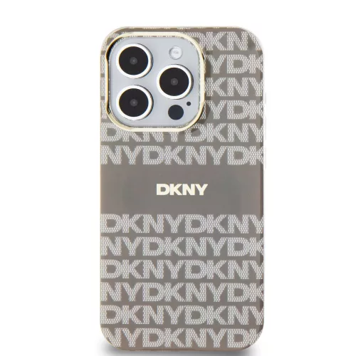 DKNY PC/TPU Repeat Pattern Tonal Stripe Magsafe tok, iPhone 14 Pro Max - bézs